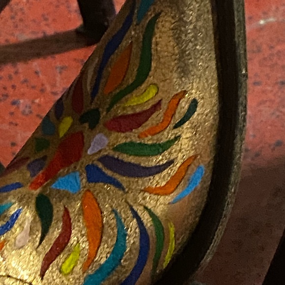 Corral Gold Genuine Leather Laser Hand Painted Cowboy Boots. FREE SHIPPING - Picture 11 of 13